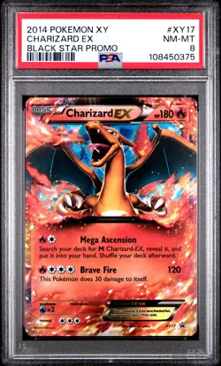 2014 POKEMON XY BLACK STAR PROMO #XY17 CHARIZARD EX PSA 8 - Image 1