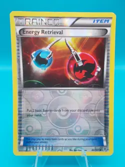 Energy Retrieval 80/101 Plasma Blast Pokemon TCG Reverse Holo Lightly Played - Image 1