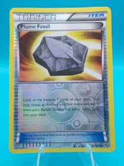 Plume Fossil 82/101 Plasma Blast Pokemon TCG Reverse Holo Lightly Played - Image 1