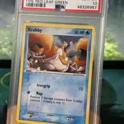 Pokemon Krabby EX Fire Red & Leaf Green Reverse Holo #66 PSA 10 Gem Mint - Image 2