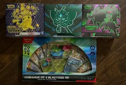 Lot Of 4 Pokemon Boxes! 3 ETB And 1 Premium Collection- Surging Sparks + More! - Image 1