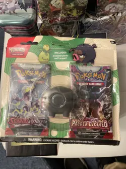 Pokemon Back-To-School "Lechonk w/ Boosters" 2-Pack Eraser Set SEALED - Image 1