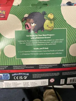 Pokemon Back-To-School "Lechonk w/ Boosters" 2-Pack Eraser Set SEALED - Image 3