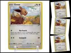 Pokemon Sword & Shield EVOLVING SKIES 125/203 Eevee 4X Mint/NM TCG Playset X4 - Image 1