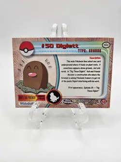 2000 Pokemon Topps Chrome Diglett #50 Series 1 Holo - Image 2