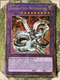 YuGiOh CHIMERATECH OVERDRAGON Platinum Secret Rare RA03 EN166 - Image 2