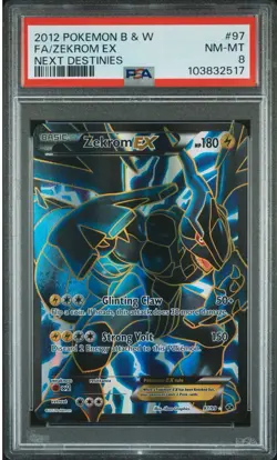 Pokemon Zekrom EX Full Art Ultra Rare Holo Card BW Next Destinies - Image 1