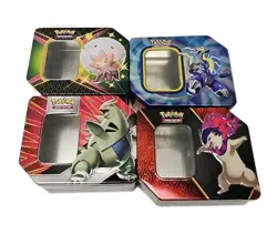 Lot Of Four Empty Pokemon Card Game Tins - TINS ONLY, NO CARDS - Image 1