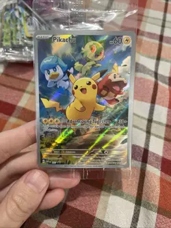 Sealed Pokemon TCG Scarlet & Violet Pikachu Promo Holo Card SVP027 - Image 1
