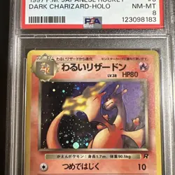 PSA 8 Dark Charizard Old Back Holo 1997 No006Pokemon Card Japanese - Image 3