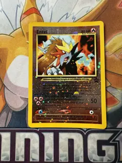 Entei #34 Black Star Promo Reverse Holo Rare Vintage Pokemon Card MP - Image 1