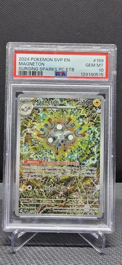 Magneton Pokemon Center Surging Sparks Promo Card PSA 10 - Image 1