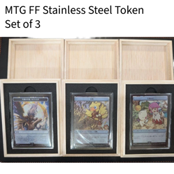 MTG FF Final Fantasy Stainless Token Complete Set of 3 TCG Japanese Limited - Image 1
