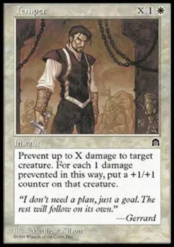Temper - Medium Play MTG Stronghold - Image 1