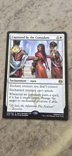 Captured by the Consulate Kaladesh Regular Enchantment Aura MTG Rare - Image 1