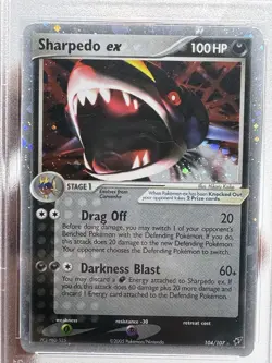 Pokemon 2005 EX Deoxys Sharpedo #104 Holo PSA 9 Mint - Image 2