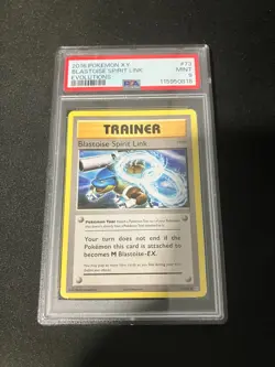 BLASTOISE SPIRIT LINK 2016 POKEMON XY EVOLUTIONS UNCOMMON 73/108 PSA 9 - Image 1