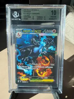 2025 Pokemon MEGA Inferno X Japanese #110 Mega Charizard X SAR BGS 10 Pristine - Image 1