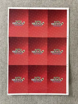 Pokemon Lets Go Eevee Database Poncho Uncut Sheet Rare Gold Flannel US Seller - Image 2
