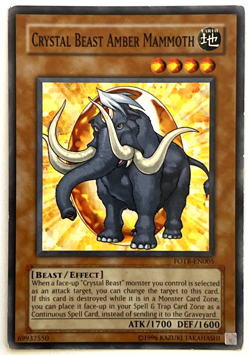 YuGiOh! - Crystal Beast Amber Mammoth - FOTB-EN005 - Unlimited - Common - Image 1