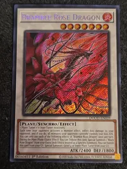 Yugioh Bramble Rose Dragon DOOD-EN039 Secret Rare 1st Ed Near Mint - Image 1