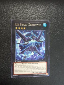 YUGIOH ICE BEAST ZEROFYNE LTGY-EN049 RARE 1ST EDITION NM - Image 1
