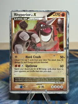Rhyperior LV.X DP29 Diamond and Pearl Holo Ultra Rare Pokemon Card HP DMG - Image 1