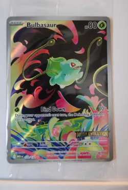 Pokemon Mega Evolution Bulbasaur 133/132 Stamped Promo Card *Sealed* Very Nice! - Image 1