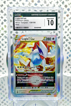 CGC 10 Lugia VSTAR 139/195 Silver Tempest Double Rare Full Art Pokemon Card - Image 1