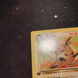 1999 Pokemon Fossil Set Raichu 29/62 1st Edition Rare Non-Holo Card - Image 2