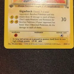 1999 Pokemon Fossil Set Raichu 29/62 1st Edition Rare Non-Holo Card - Image 5