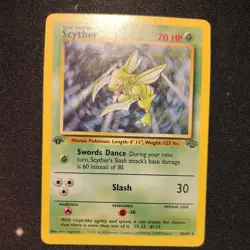 Pokemon Scyther TCG Jungle Card 26/64 Regular 1st Edition Rare LP - Image 1