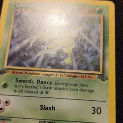 Pokemon Scyther TCG Jungle Card 26/64 Regular 1st Edition Rare LP - Image 2