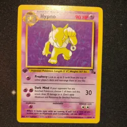 Pokemon TCG Hypno Fossil Card 23/62 1st Edition Rare LP excellent condition - Image 1