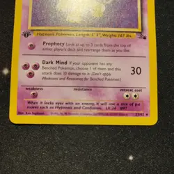 Pokemon TCG Hypno Fossil Card 23/62 1st Edition Rare LP excellent condition - Image 5