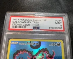 Galarian Moltres SWSH284 Full Art Black Star Promo Pokemon Card PSA 9 - Image 3