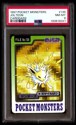 PSA 8 NM/Mint Jolteon No. 135 Carddass 1997 Japanese Graded Card - Image 1