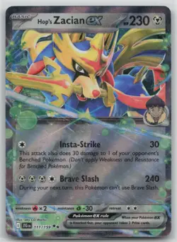 Pokemon Card Hop's Zacian ex Double Rare SV: Scarlet & Violet Promo Cards SVP193 - Image 1