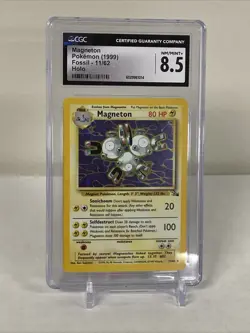 CGC 8.5 Magneton 1999 Fossil 11/62 Holo Pokemon Card - Image 1
