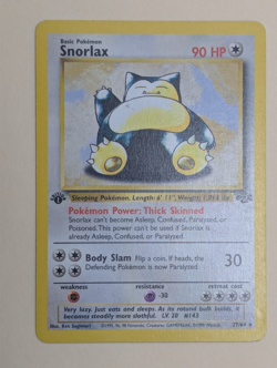 SNORLAX 27/64 Jungle 1st EDITION non-holo rare Pokemon TCG card - Image 1