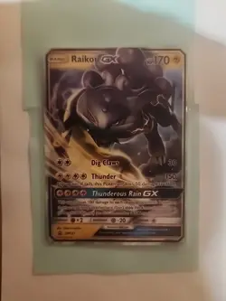 Raikou GX SM121 - NM FULL ART BLACK STAR PROMO Sun & Moon 2018 Pokemon TCG Card - Image 1