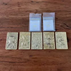 1999 Nintendo 23K Gold Plated Pokemon Trading Cards Charizard Pikachu Lot of 5 - Image 1
