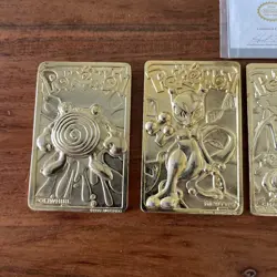 1999 Nintendo 23K Gold Plated Pokemon Trading Cards Charizard Pikachu Lot of 5 - Image 2