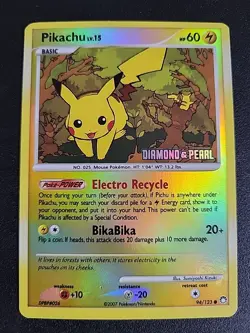 Pikachu Reverse Holo 94/123 Diamond and Pearl Graded Pokemon Card - PSA CGC 6 NM - Image 1