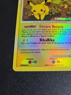 Pikachu Reverse Holo 94/123 Diamond and Pearl Graded Pokemon Card - PSA CGC 6 NM - Image 4