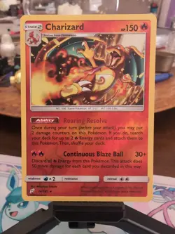 Charizard - 14/181 - Pokemon Team Up Sun & Moon Reverse Holo Rare Card NM - Image 1