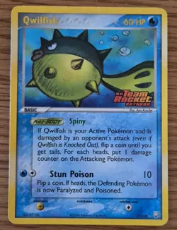 Pokemon Cards Qwilfish Ex Team Rocket Returns /109 Reverse Holo Rare - Image 1