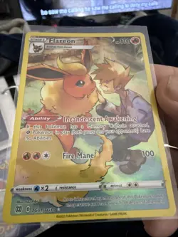 Pokemon TCG Flareon Holo Rare Trainer Gallery Card TG01/TG30 Brilliant Stars 141 - Image 1