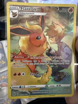 Pokemon TCG Flareon Holo Rare Trainer Gallery Card TG01/TG30 Brilliant Stars 141 - Image 2