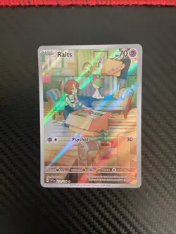 Pokemon TCG Ralts 211/198 Scarlet & Violet Base Set Illustration Rare Card - NM - Image 1